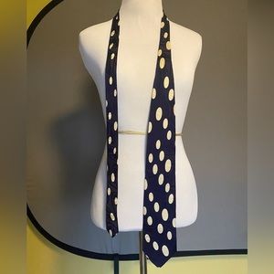 Polka Dot Navy Standard Length Tie